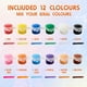 thumbnail image 3 of Mini Juego de Pintura Acrílica de 10 Piezas, Pintura para Niños, Juego de Pintura para Niños de 12 Colores, Tiras de Pintura Acrílica para Niños y Adultos, 3 of 6