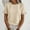 Khaki, variant on Ladies Round Neck Ruffled Short Sleeve T Shirt Top Womens T Shirts Long Sleeve Neck Tops for Women Plain Shirt Casual T Shirts Women Women Active Wear Tops Shirts Comfy Women Womens Casual Summer Tops