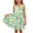 Brown A5, variant on Edvintorg Girls Dresses Floral Printed Spaghetti Straps Square Neckline Casual Party Dress Witrh Pockets Size 2-12