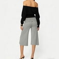 thumbnail image 6 of Gaucho Pants for Women Fold Over Low Rise Wide Leg Yoga Capri Pants Summer Comfy Flowy Lounge Culottes Pants, S, 6 of 8