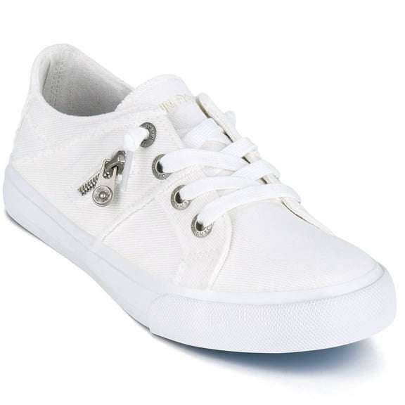 JENN ARDOR Women Sneakers Low Top Slip On Fashion Shoes Lace up Canvas Flats Walking Running Shoes