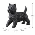thumbnail image 2 of Hi-Line Gift Ltd. Cairn Terrier Statue Black Life Size Home Decor Garden Yard Statue, 2 of 7