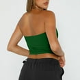 thumbnail image 7 of Womens Tops Tube Tops Strapless Crop Tops Basic Backless Sleeveless Bandeau Cute Summer Outfits Sexy Solid Tops Tank Top for Women Plus Size Tops for Women Green Polyester M, 7 of 7