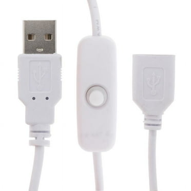 USB Extension Cord with On/Off Power Switch Cable for LED Strips and USB Fans