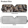 thumbnail image 7 of XYZCANDO Tiger Windshield Sun Shade for 2018-2025 Jeep Wrangler JL JLU & 2020-2025 Jeep Gladiator, Reflective 310T Material Foldable Sunshade Aluminum Foil Sun Shield, 7 of 7