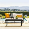 thumbnail image 5 of LUE BONA 42''Lx18''H Patio Coffee Table,HDPS Rectangle Outdoor Coffee Table,Black, 5 of 7