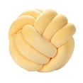 thumbnail image 4 of DOLITY Coussin Boule Nœud Doux Rond Fait à la Main Coussin Décoratif pour Bureau Salon Jaune, 4 of 9