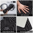 thumbnail image 3 of Balery Abstract Black And White Waves Felpudo de franela, resistente a las manchas y a la decoloración, para uso interior y exterior, fácil de limpiar, 40 x 60 cm, 3 of 7