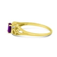 thumbnail image 4 of 14k Yellow Gold Oval Amethyst And Diamond Ring, 4 of 6