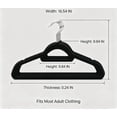 thumbnail image 2 of MegaLove Black Velvet Non‑Slip Clothes Hangers, 10 Pack, Space Saving Heavy Duty Hangers for Closet Storage, 2 of 5