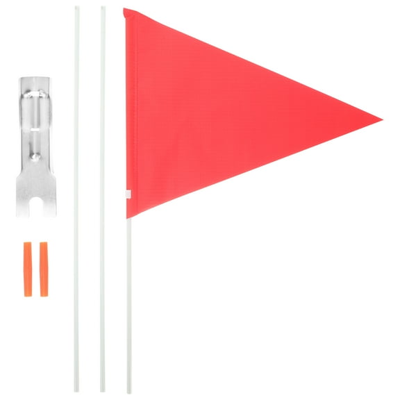 OUNONA Red Bike Safety Flag for Cycling Use Lightweight Glass Fiber Strong Wind Resistance Simple Design