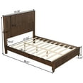 thumbnail image 2 of 3-Piece Bedroom set with a Queen Size Bed and 2 Nightstands,Walnut Brown, 2 of 4