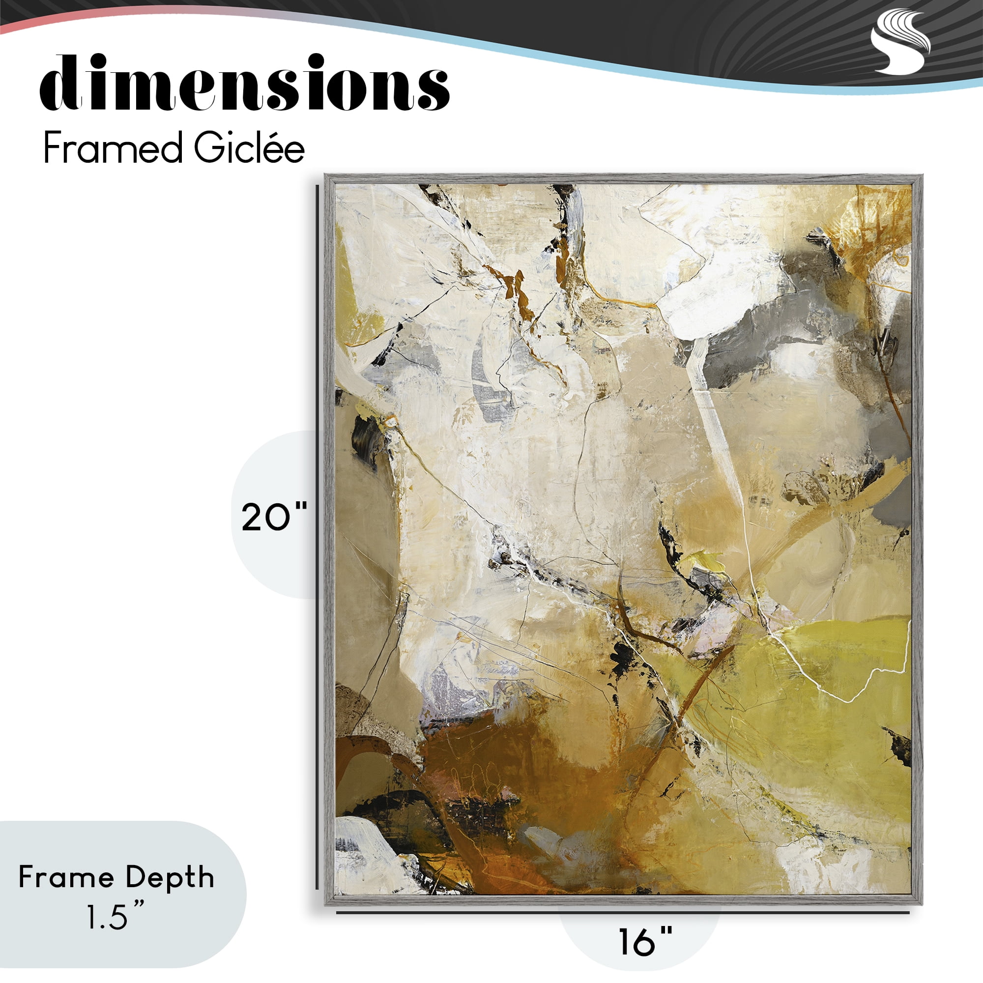 Stupell Industries Warm Earth Tones In Motion Gray Framed Giclee Art, design by Design Fabrikken