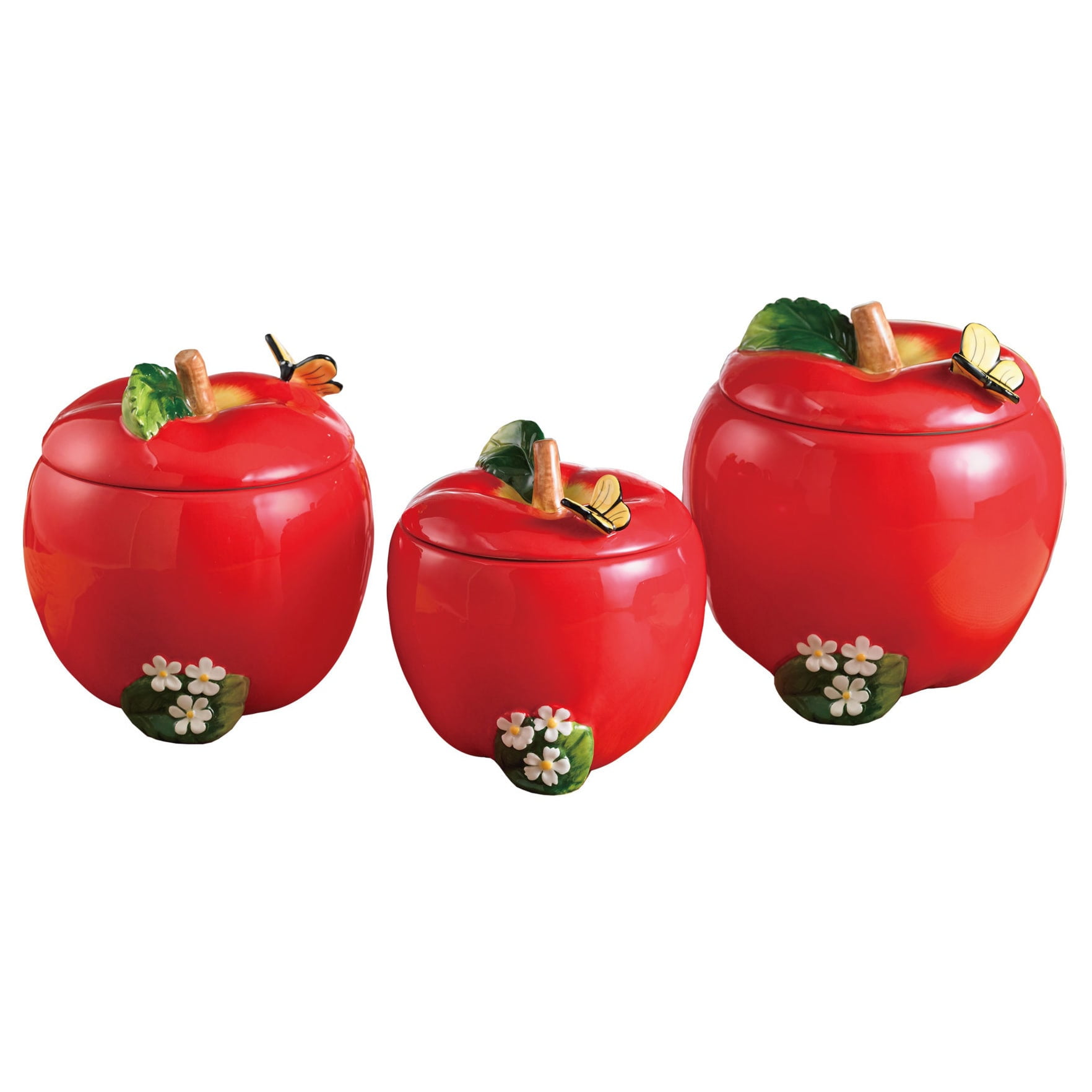Apple 3-Piece Canister Set - Walmart 