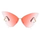thumbnail image 3 of Gafas de sol tamaño con lente de mariposa y montura sin Rosa degradado SM SunniMix gafas de sol grandes con forma de ojo de gato, 3 of 7