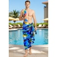 thumbnail image 3 of HAPPY BAY Men's Swim Trunk Bathing Suit Sarong Pareo Beach Wrap One Size Blue-F329 Summer Vacation Aloha, 3 of 6