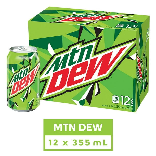 MTN Dew Soft Drink, 355 mL Cans, 12 Pack, 12x355mL
