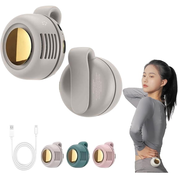Portable Silent Mini Bladeless Electric Fan, Adjustable 3-Speed Suspended Whirlwind Fans, Small Clip on Fan for Shirt Waist Outdoor Travel Office Accessories Gift (White)