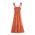 thumbnail image 1 of Kmbangi Female Long Dress Floral Print Sleeveless Strappy One-Piece Sundress, 1 of 10
