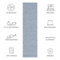 thumbnail image 6 of SAFAVIEH Courtyard Evander Geometric Indoor/Outdoor Runner Rug, Gray/Blue, 2'3" x 16', 6 of 10