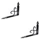 thumbnail image 3 of 2 soportes flotantes para estantes de pared, gruesos, resistentes y decorativos. Negro, 3 of 9