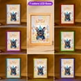 thumbnail image 3 of Watercolor French Bulldog Happy Birthday Celebration Balloons Gift Party Acrylic Plaque with Wood Photo Frame Box Dog Lover Gifts Light Box - 00028, 3 of 5
