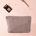 thumbnail image 6 of Lilixerw Knitted Stripe Makeup Bag Large Zipper Make Up Accessory Pouch for Purse Cosmetic Brush Bag for Travel Essential, 6 of 8