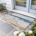 thumbnail image 2 of Blue Coastal Doormat Outdoor Entrance 24"x36", Oil Painting Art Modern Abstract Absorb Moisture Dirt Door Mats, Non-Slip Rubber Backing Floor Mats Indoor, Low-Profile Front Door Rugs, 2 of 9