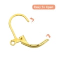 thumbnail image 3 of Uxcell 100Pack LeverBack Earring Hooks French Ear Wire Earring Hook, Gold, 3 of 4
