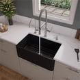 thumbnail image 1 of Pemberly Row Black Matte Smooth Apron 30" x 18" Single Bowl Fireclay Farm Sink, 1 of 9