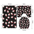 thumbnail image 3 of Black Christmas Santa Pattern Bathroom Rugs Sets 3 Piece,Toilet Cover Set,Absorbent Non Slip Bathroom Mats Sets with U-Shaped Contour Rug Toilet Rug Set, 3 of 5
