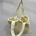 thumbnail image 3 of Bolso Mujer Pana Tote Simple Gran Capacidad Mujer Compras Blanco, 3 of 9