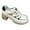 White, variant on Women Heeled Sandals Chunky Heel Shoes Hollow Retro Fashion Closed Toe Unique High Heeled Wedge Sneakers Platform Shoes for Beach Holiday , Red, 40