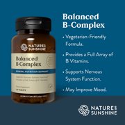 Nature's Sunshine Balanced B Complex, 120 Tablets | B Complex Vitamins to Support Digestion and Nervous System Health with Vegetarian Formula