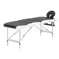 thumbnail image 1 of vidaXL 4-Zone Foldable Massage Table Aluminium Black and White, 1 of 5
