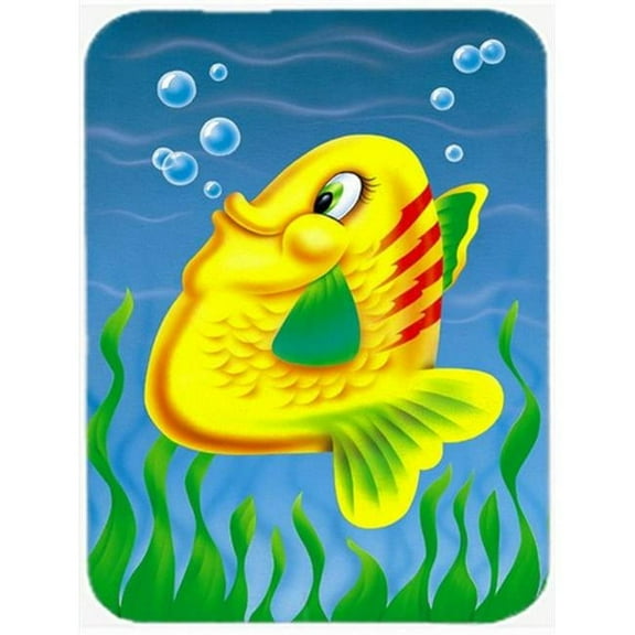 Carolines Treasures  Yellow Fish Mouse Pad - Hot Pad or Trivet