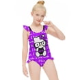 thumbnail image 3 of Hello Kitty Girls One Piece Swimsuits Hawaiian Summer Swimwear Beach Bathing Suit Outfits, 3 of 7