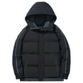 thumbnail image 3 of TIANZEN Winter Down Jacket Thickened Warm Casual Hooded Coat Striped Korean Style Outerwear Warm Dress Coats for Men Insulated Men Jacket, 3 of 3