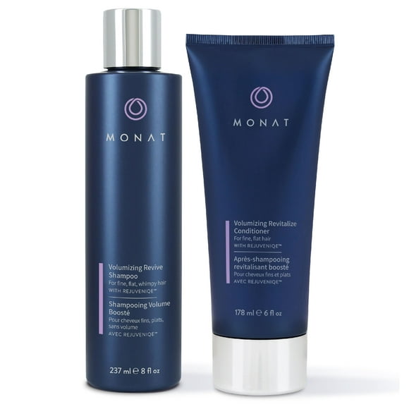 MONAT Volumizing Shampoo & Conditioner Set Infused with REJUVENIQE – Lightweight Care for Fine, Flat Hair – Enhances Volume,