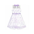 thumbnail image 3 of Girls Dress Purple Lace Dot Collar Belt Birthday Party 6 Years, 3 of 6