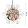 thumbnail image 2 of Rick And Morty Snowflake Pendant Christmas Party Decorations Snowflake Ornaments for Winter Christmas Tree Window Decor, 2 of 6