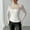White, variant on QUNYINEY Lace Women Tops Mock Neck Solid Long Sleeve Blouses Slim Fit Casual Pullover Fall Clothes for Women