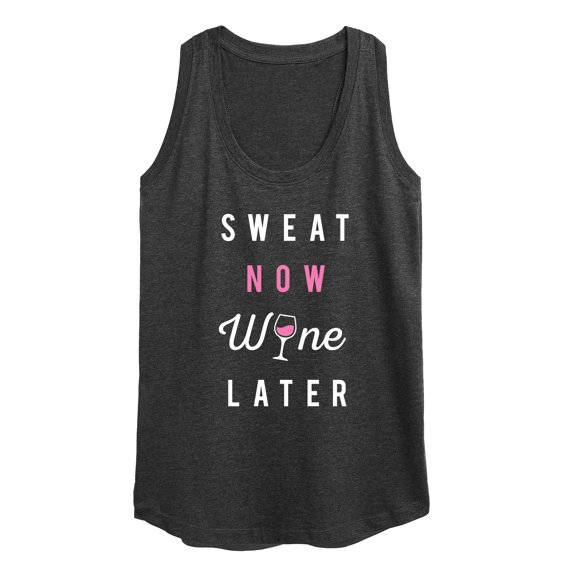 Instant Message - Sweat Now Wine Later - Women's Racerback Tank