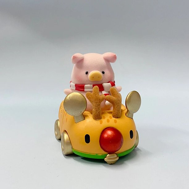 Caja ciega de la serie Christmas Land de LuLu the Piggy, 52 juguetes originales, figura de acción, modelo de cerdito bonito, regalos de vacaciones para niños