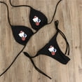 thumbnail image 3 of Bikini con lazo de cuello colgante para niñas, traje de baño Sexy de Hello Kitty, sujetador ajustable, chaleco, regalos, Anime Kuromi Y2K, 2 piezas, 3 of 4