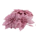 thumbnail image 2 of 10-Pack Christmas Tree Decorative Ornaments Artificial Glitter Powder Flowers Pink, 2 of 5