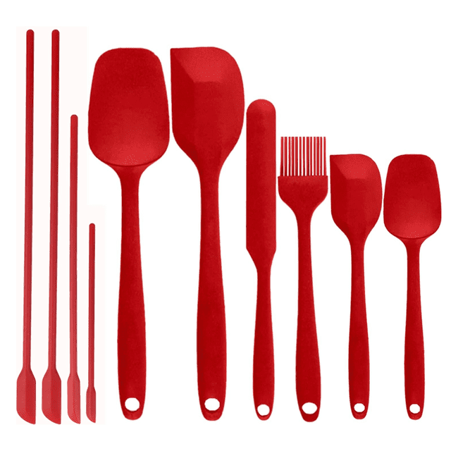 Set 10 Espátulas Silicona Pala Cocina Antiadherentes Sin Bpa