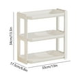 thumbnail image 3 of White Three Tier Storage Organizer Kitchen Spice Rack 14x7.3x4.3 Inch Bathroom Countertop Organizer with Drainage Holes, 3 of 6