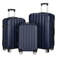 thumbnail image 2 of Topcobe 3Pcs Traveling Luggage, Luggage Set, 20"+24"+28" Portable Large Capacity Luggage Bags for Travel, Rolling Traveling Storage Suitcase with Wheels, Navy Blue, 2 of 3