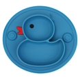 thumbnail image 1 of Silicone Separate Toddler Baby Plates - Portable Non-Slip Suction Cups for Kids Babies and Kids BPA Free Baby Plates Blue, 1 of 5